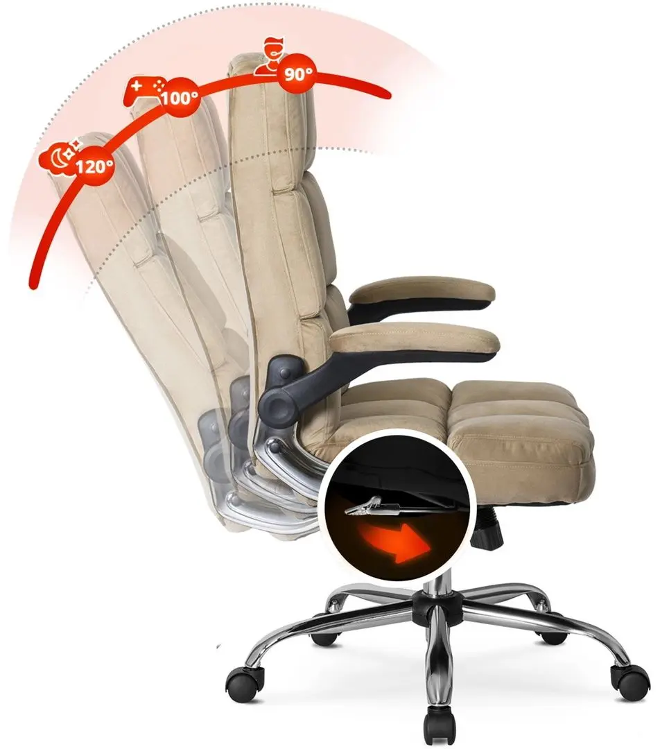 Fotoliu Mebel Elite London (Beige/Silver)