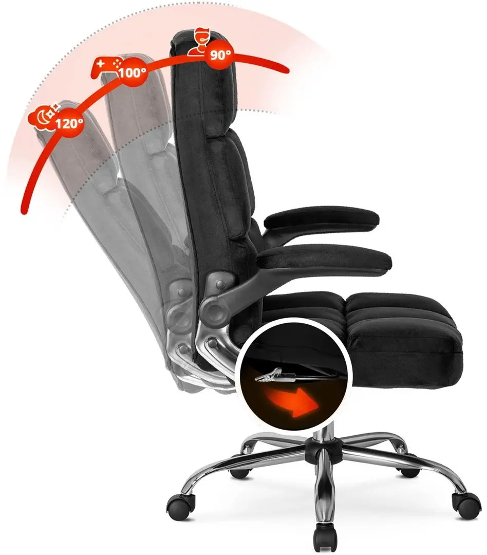 Fotoliu Mebel Elite London (Black/Silver)