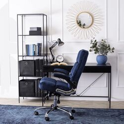 Fotoliu Mebel Elite London (Navy Blue/Silver) Thumb