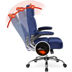 Fotoliu Mebel Elite London (Navy Blue/Silver) Thumb