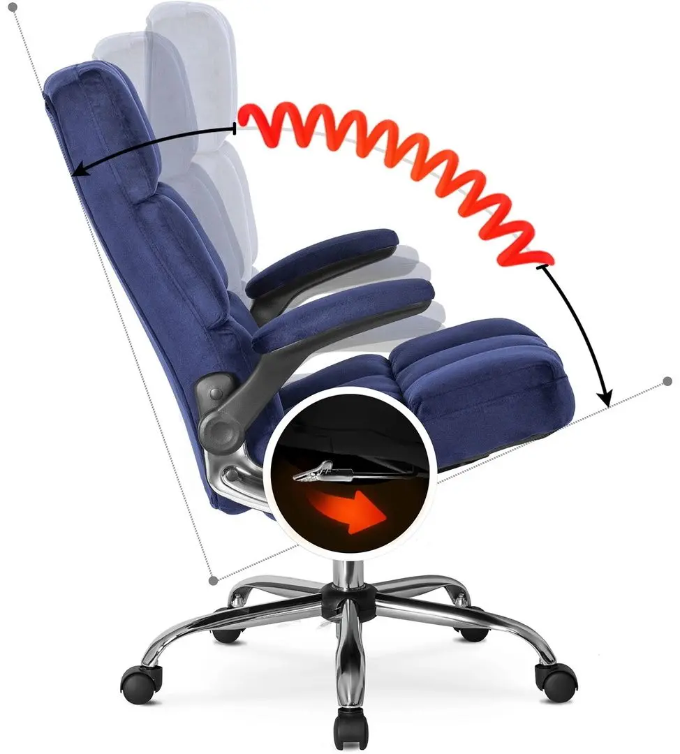 Fotoliu Mebel Elite London (Navy Blue/Silver)