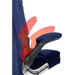 Fotoliu Mebel Elite London (Navy Blue/Silver) Thumb