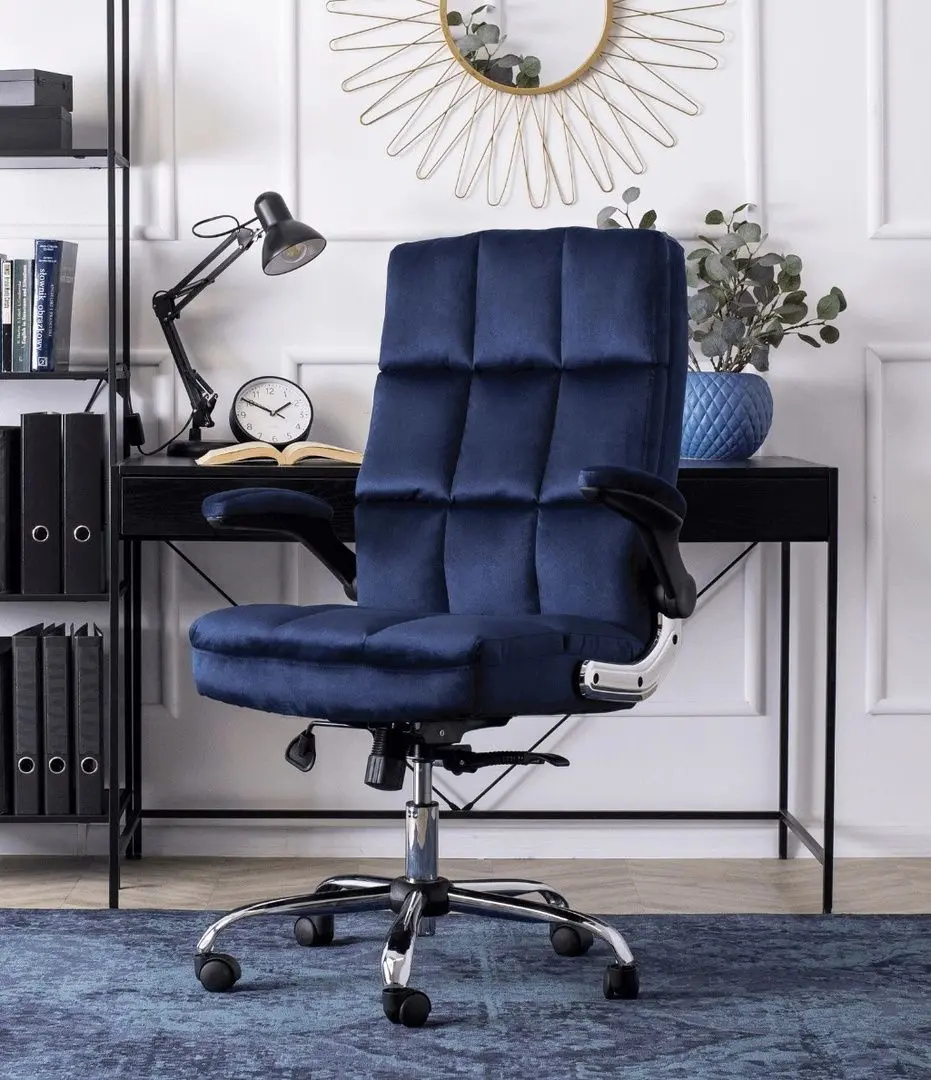 Fotoliu Mebel Elite London (Navy Blue/Silver)