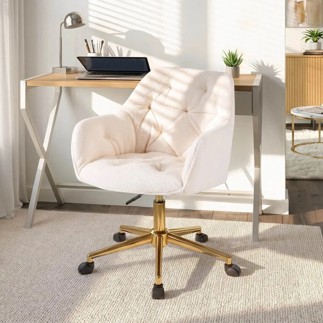 Fotoliu de birou Mebel Elite Konor (Cream/Gold)