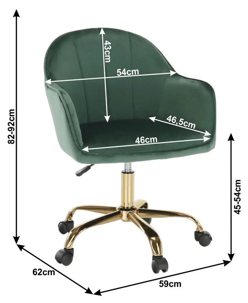Fotoliu Mobhaus Erol (Green/Golden)