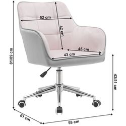 Кресло Mobhaus Felton New (Pink/Gray) Thumb