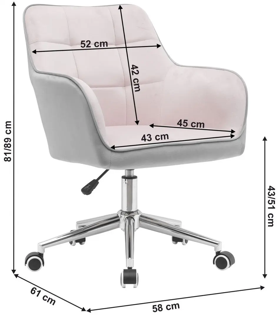 Кресло Mobhaus Felton New (Pink/Gray)