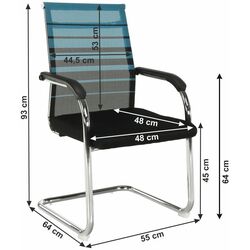 Scaun Mobhaus Esin (Blue/Black/Silver) Thumb