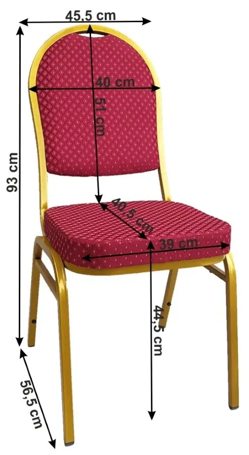 Стул Mobhaus Jeff 3 New (Red/Golden)