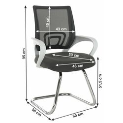 Scaun Mobhaus Sanaz Typ 3 (Gray/White) Thumb