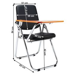 Стул Mobhaus Soner cu masuta (Black/Natural) Thumb