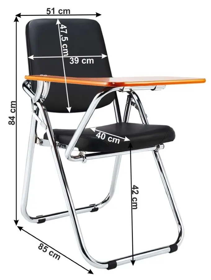 Стул Mobhaus Soner cu masuta (Black/Natural)