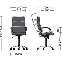 Кресло Nowy Styl Dolce Eco-70 (Gray/Chrome/Black) Thumb