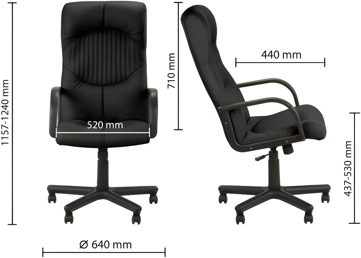 Fotoliu Nowy Styl Germes LE-A (Black/Chrome)