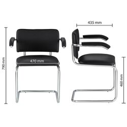Стул Nowy Styl Sylwia Arm (Black/Chrome) Thumb