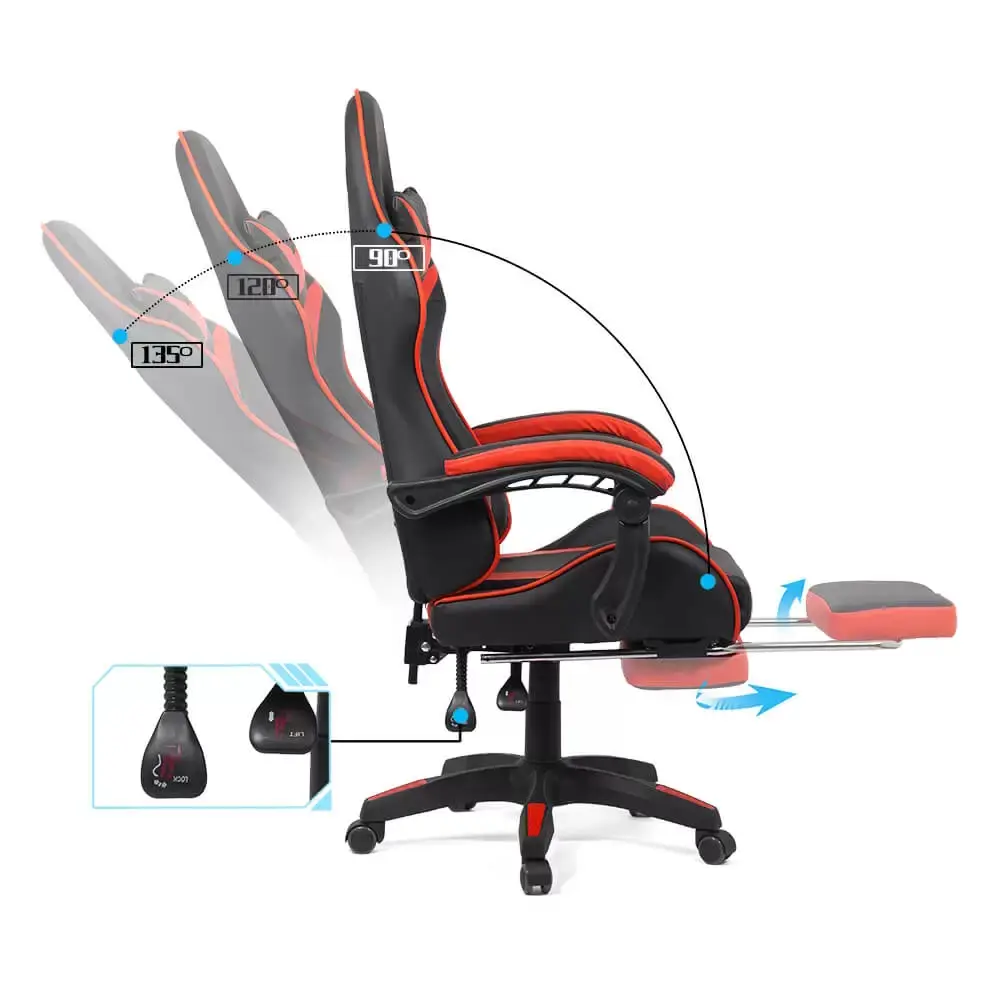 Игровое кресло Prestige Chairs OFF 299 (Red/Black) - 6