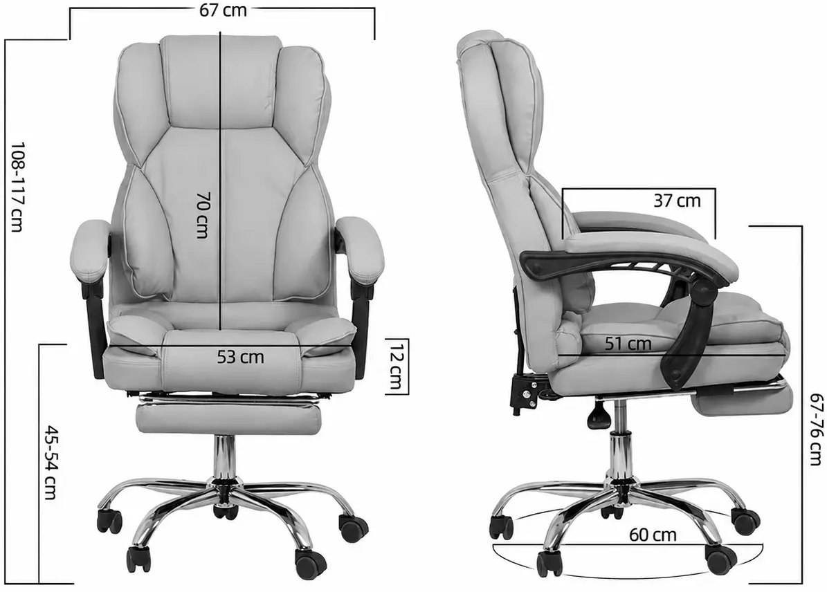 Кресло Prestige Chairs OFF 415 (Black) - 8
