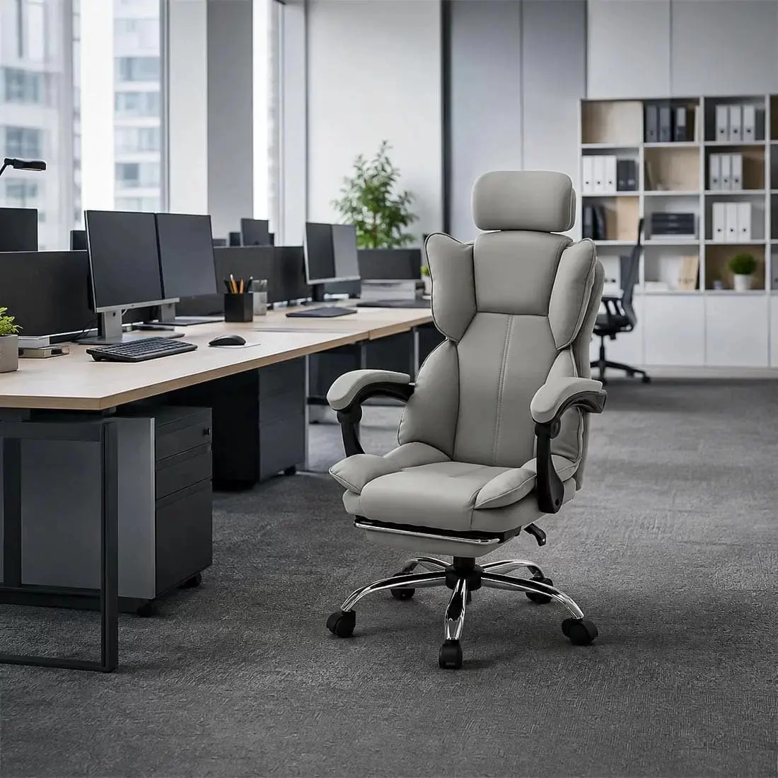 Кресло Prestige Chairs OFF 4151 (Grey/Black)