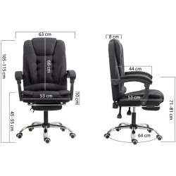 Кресло Prestige Chairs OFF 4181M (Grey/Black) Thumb