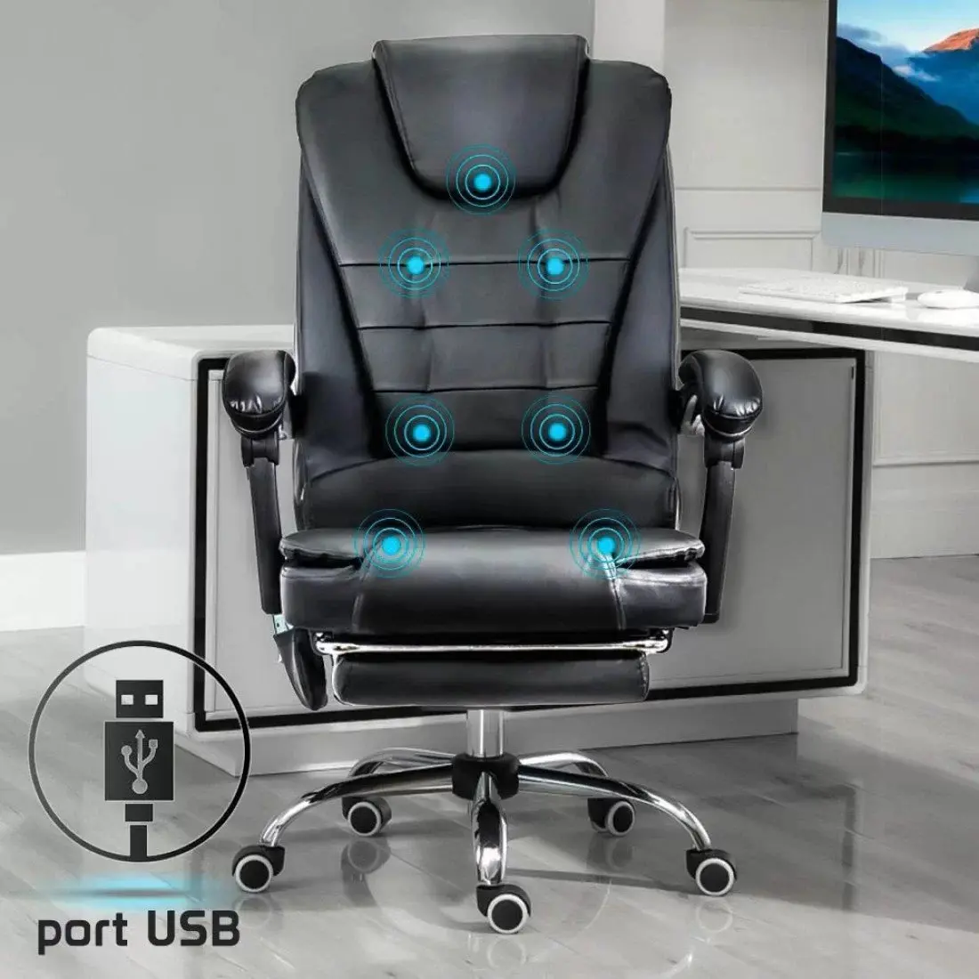 Кресло Prestige Chairs OFF 418M (Black) - 11