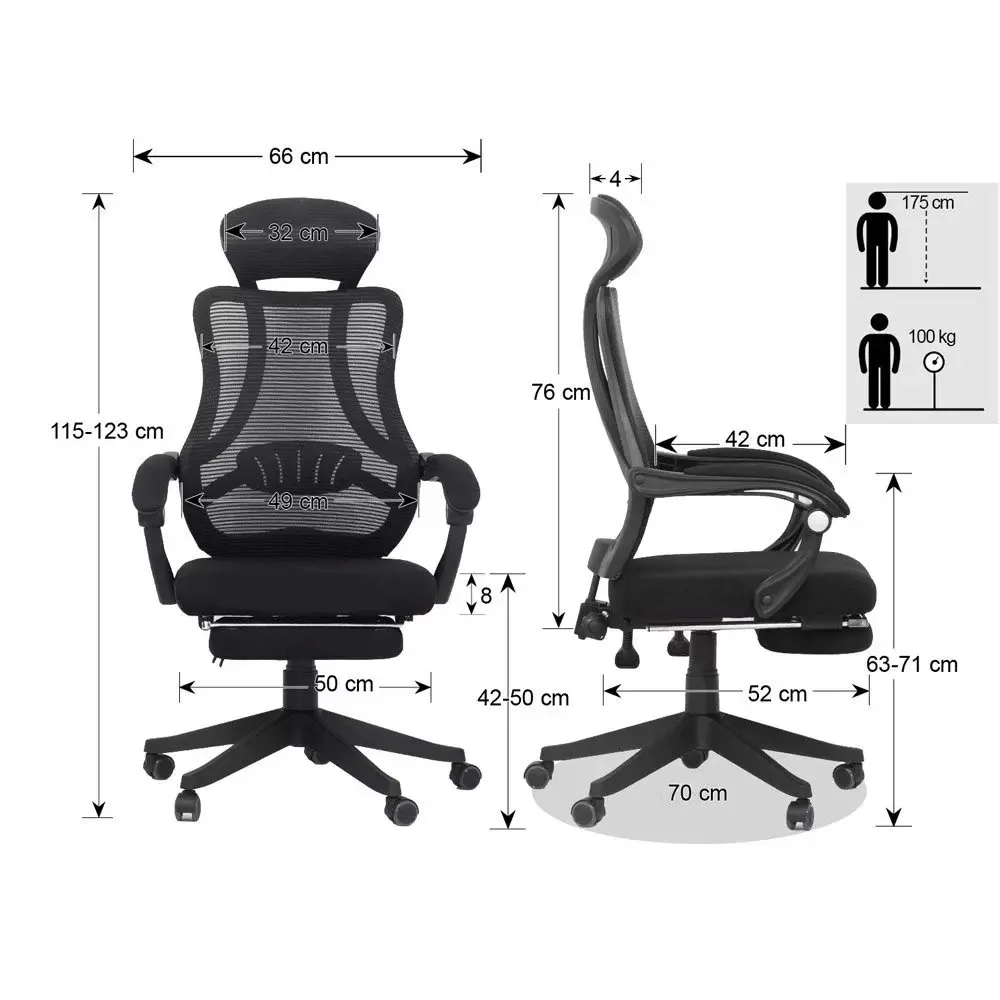 Fotoliu de birou Prestige Chairs OFF 927 (Black) - 7