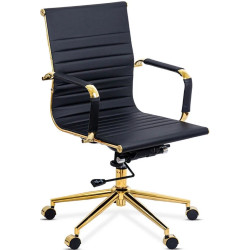Scaun Prestige Chairs OFF 802A (Black/Gold) Thumb