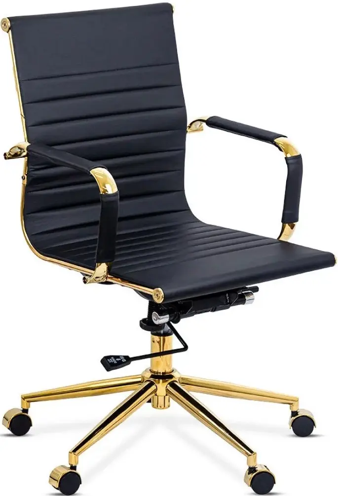 Scaun Prestige Chairs OFF 802A (Black/Gold) - 2