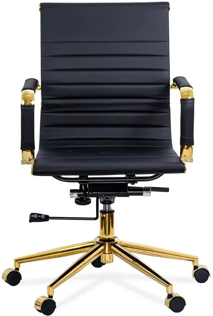 Scaun Prestige Chairs OFF 802A (Black/Gold) - 3