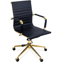 Scaun Prestige Chairs OFF 802A (Black/Gold) Thumb