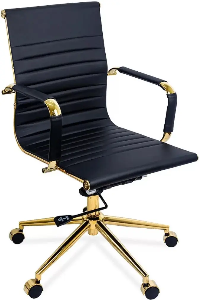 Scaun Prestige Chairs OFF 802A (Black/Gold) - 4
