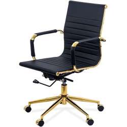 Scaun Prestige Chairs OFF 802A (Black/Gold) Thumb