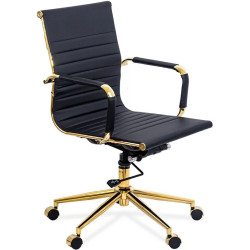 Scaun Prestige Chairs OFF 802A (Black/Gold) Thumb