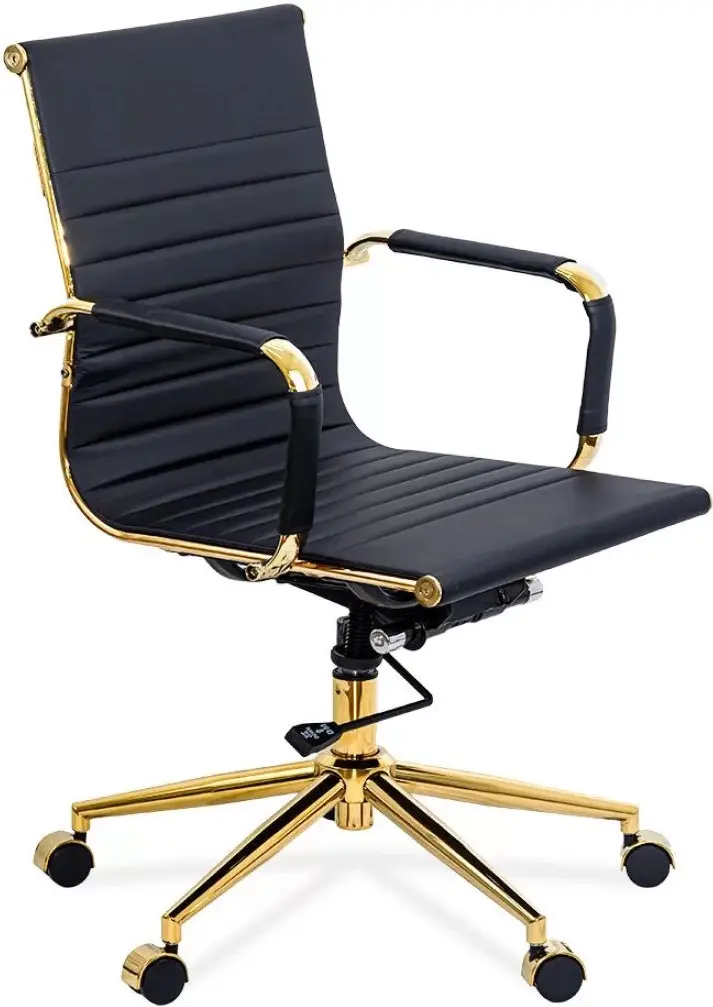 Scaun Prestige Chairs OFF 802A (Black/Gold) - 6