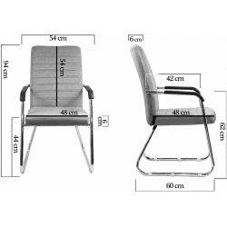 Scaun Prestige Chairs OFF 833V (Grey) Thumb