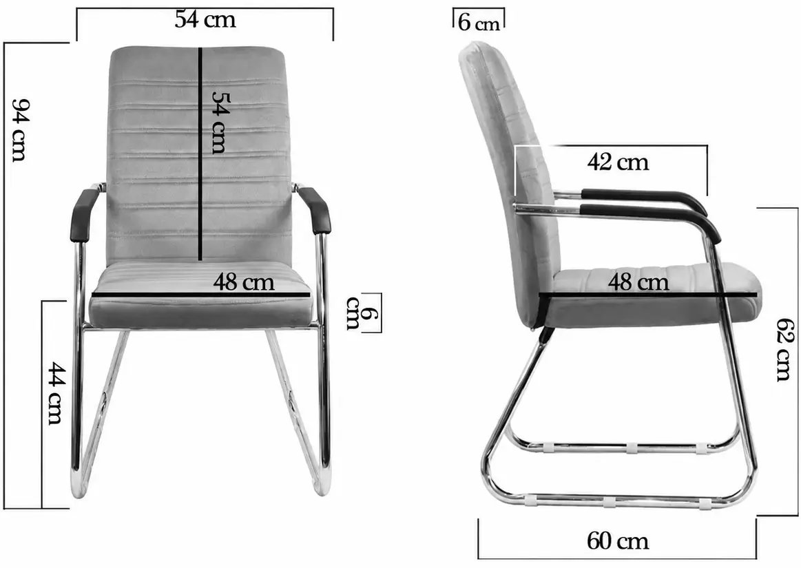 Scaun Prestige Chairs OFF 833V (Grey) - 8
