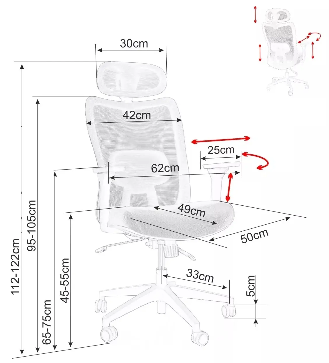 Fotoliu Signal Q-724H (Black) - 2