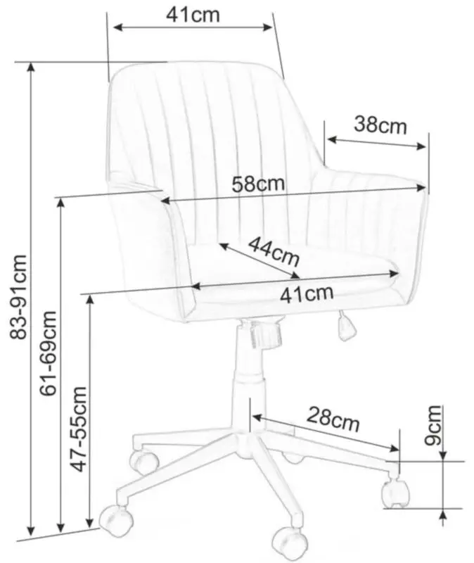 Fotoliu Signal Q-886 Velvet (Gray Light/Black)
