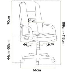 Кресло Sofotel 518B (Black/Brown) Thumb