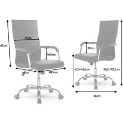 Fotoliu Sofotel Boston (Black/Silver) Thumb