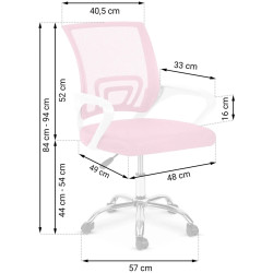 Кресло Sofotel Emeri 242001 (White/Pink) Thumb