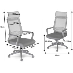 Fotoliu Sofotel Nosberg 2411 (Grey/Black) Thumb