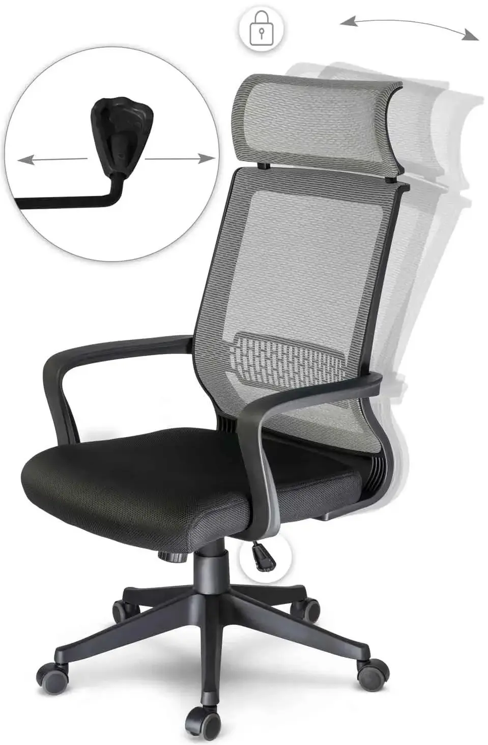 Fotoliu Sofotel Nosberg 2411 (Grey/Black) - 8