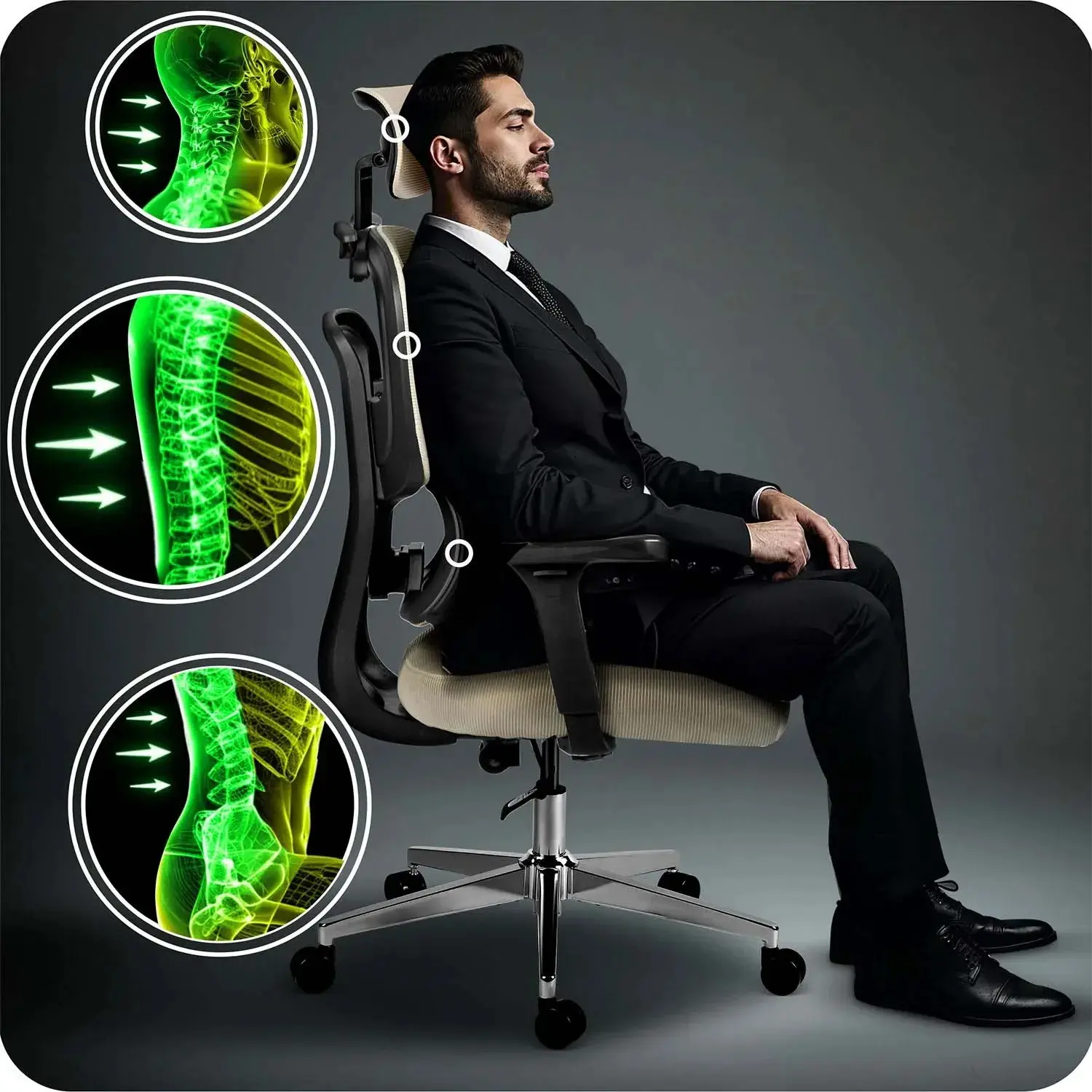 Кресло Sofotel Talin 2491 (Grey/Black) - 14