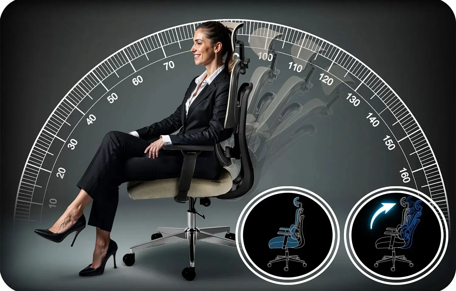 Кресло Sofotel Talin 2491 (Grey/Black) - 15