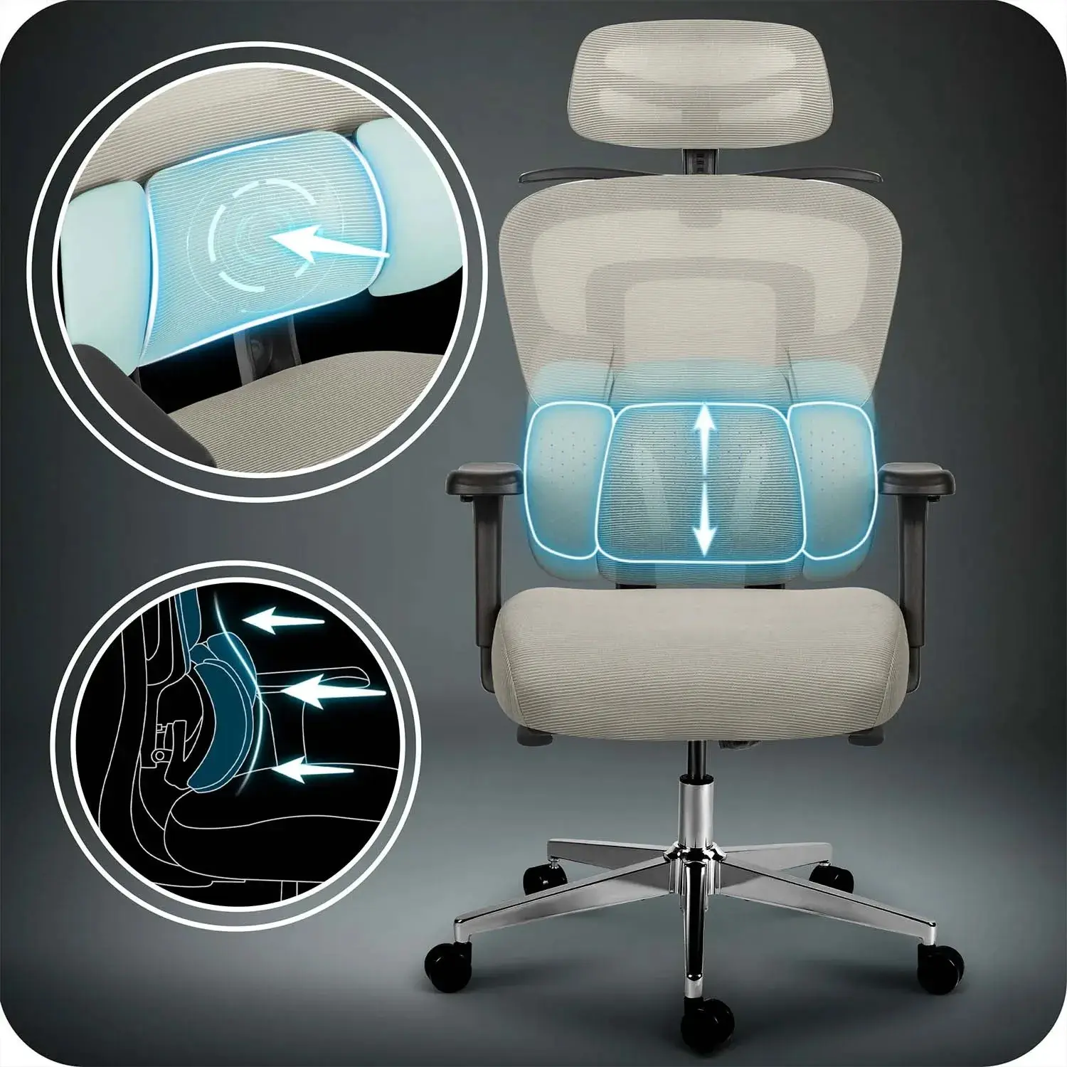 Кресло Sofotel Talin 2491 (Grey/Black) - 9