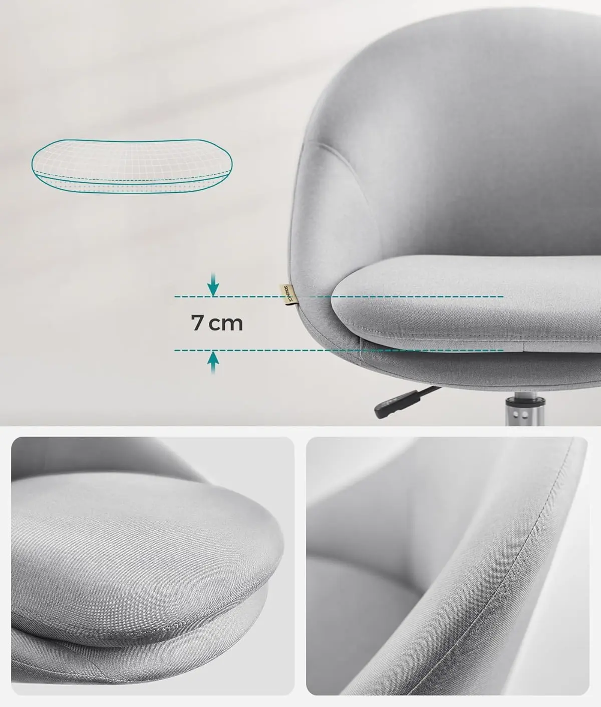 Кресло Songmics OBG020G01V1 (Grey)