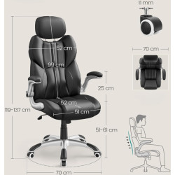 Fotoliu Songmics OBG65BK (Black) Thumb