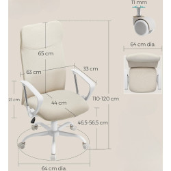 Fotoliu Songmics OBN034K01 (Cappuccino Beige) Thumb