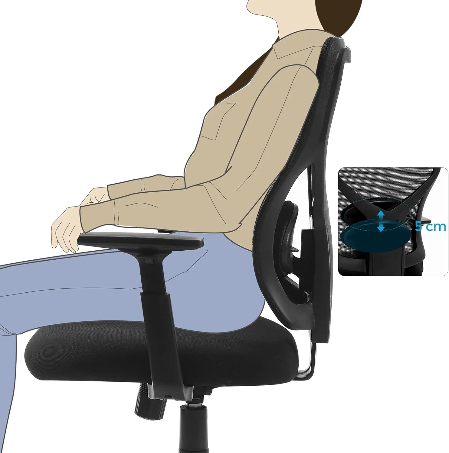 Кресло Songmics OBN36BK (Black) - 6