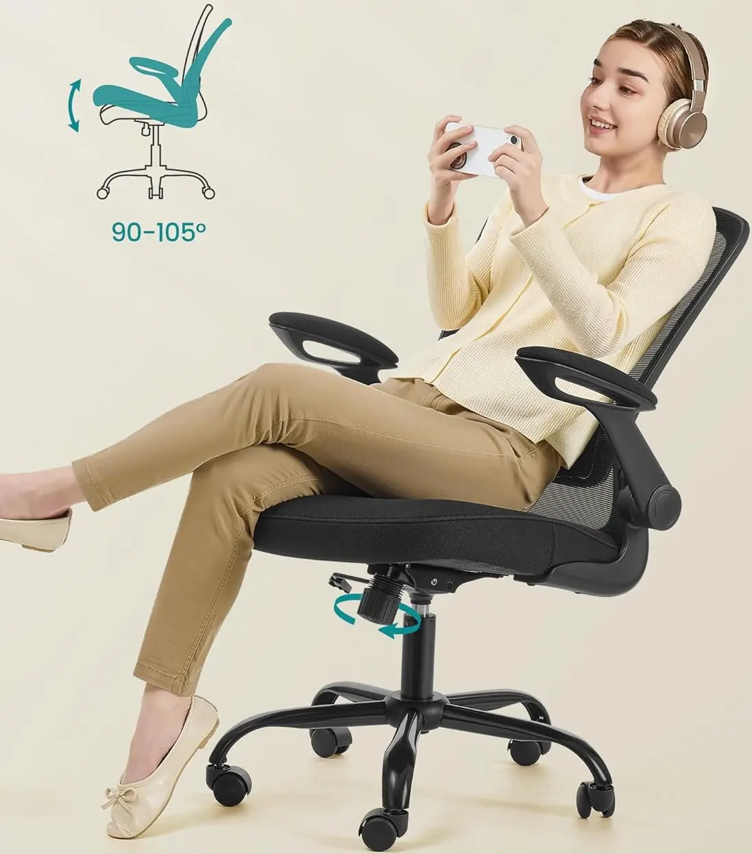 Кресло Songmics OBN37BKV1 (Black) - 7